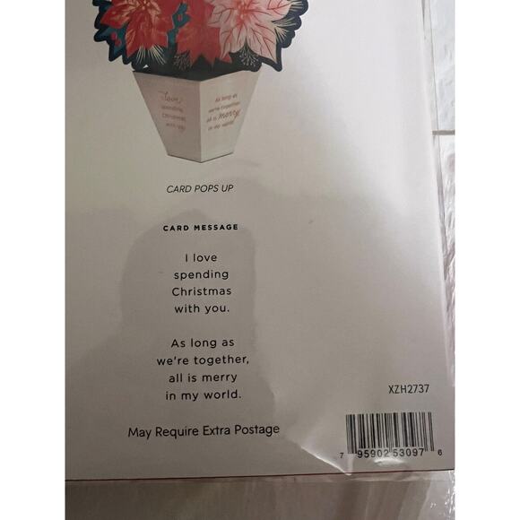 Six (6) Christmas Pop Open Paper Flower Bouquet Cards - Picture 7 of 9